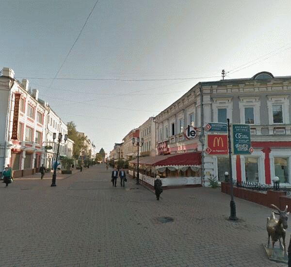 Банкомат Сбербанка России по адресу пл. М. Горького, «Дом связи», («Дом связи» — внутренний)